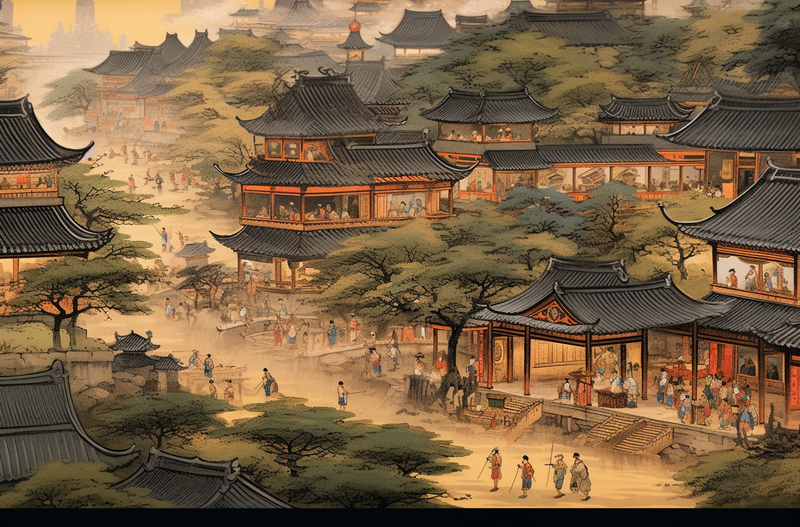 仇英清明上河图明代苏州,插画/手绘图,插画/手绘图库,插画/手绘图下载,插画/手绘